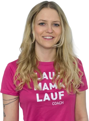Larissa Usbeck von LAUFMAMALAUF Darmstadt im Trikot mit der Aufschrift Coach